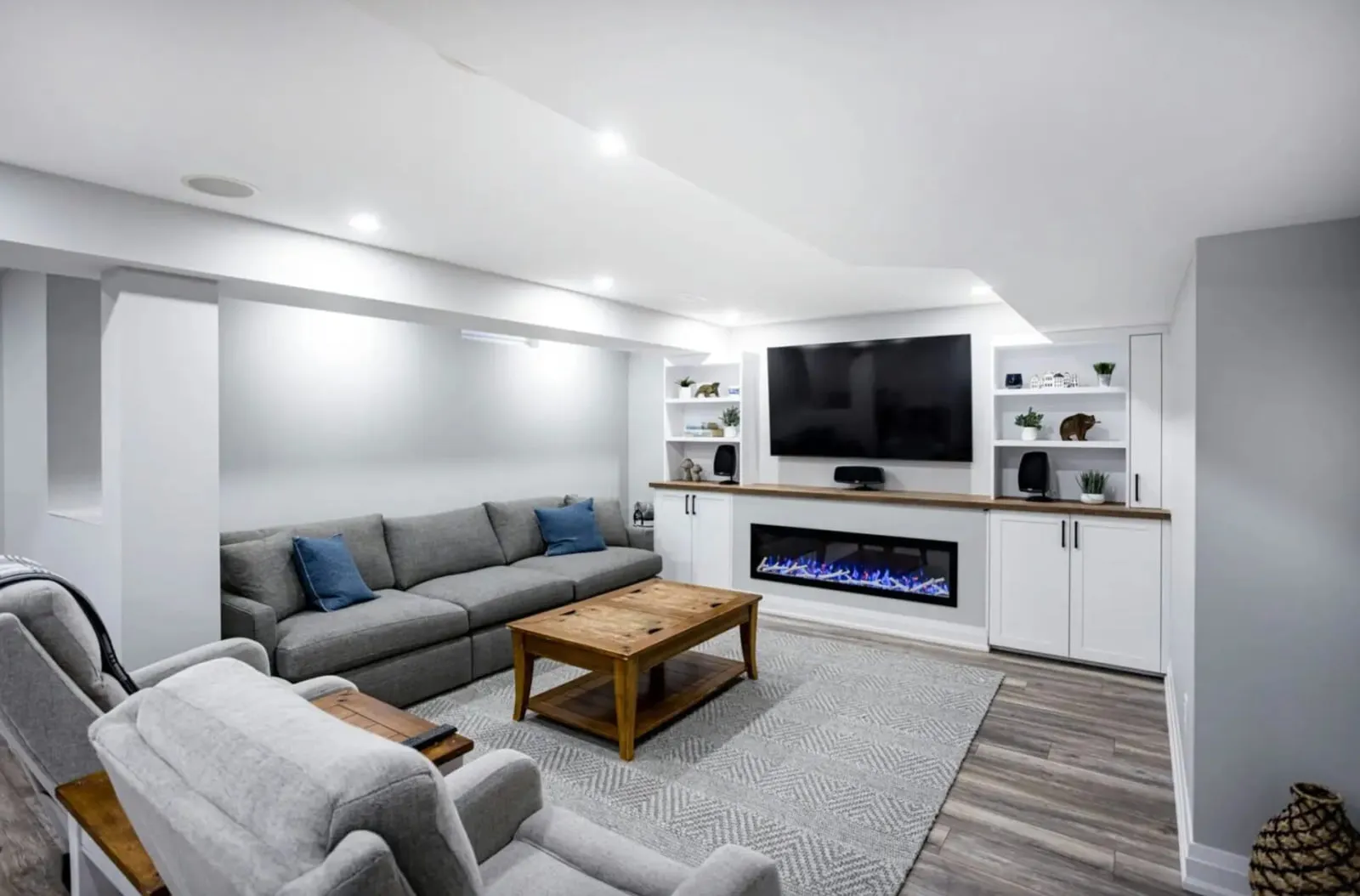 Family lounge — RenoDuck basement project in the GTA