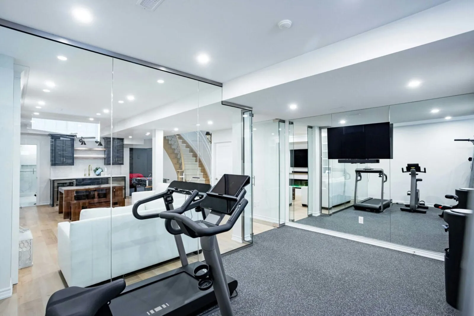 Home gym — RenoDuck basement project in the GTA