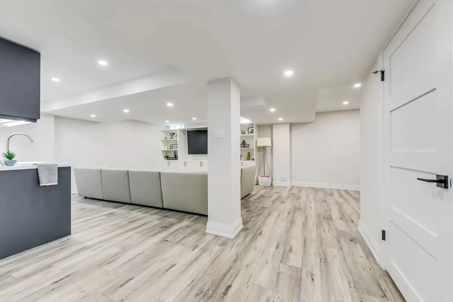 Open-concept basement — RenoDuck basement project in the GTA
